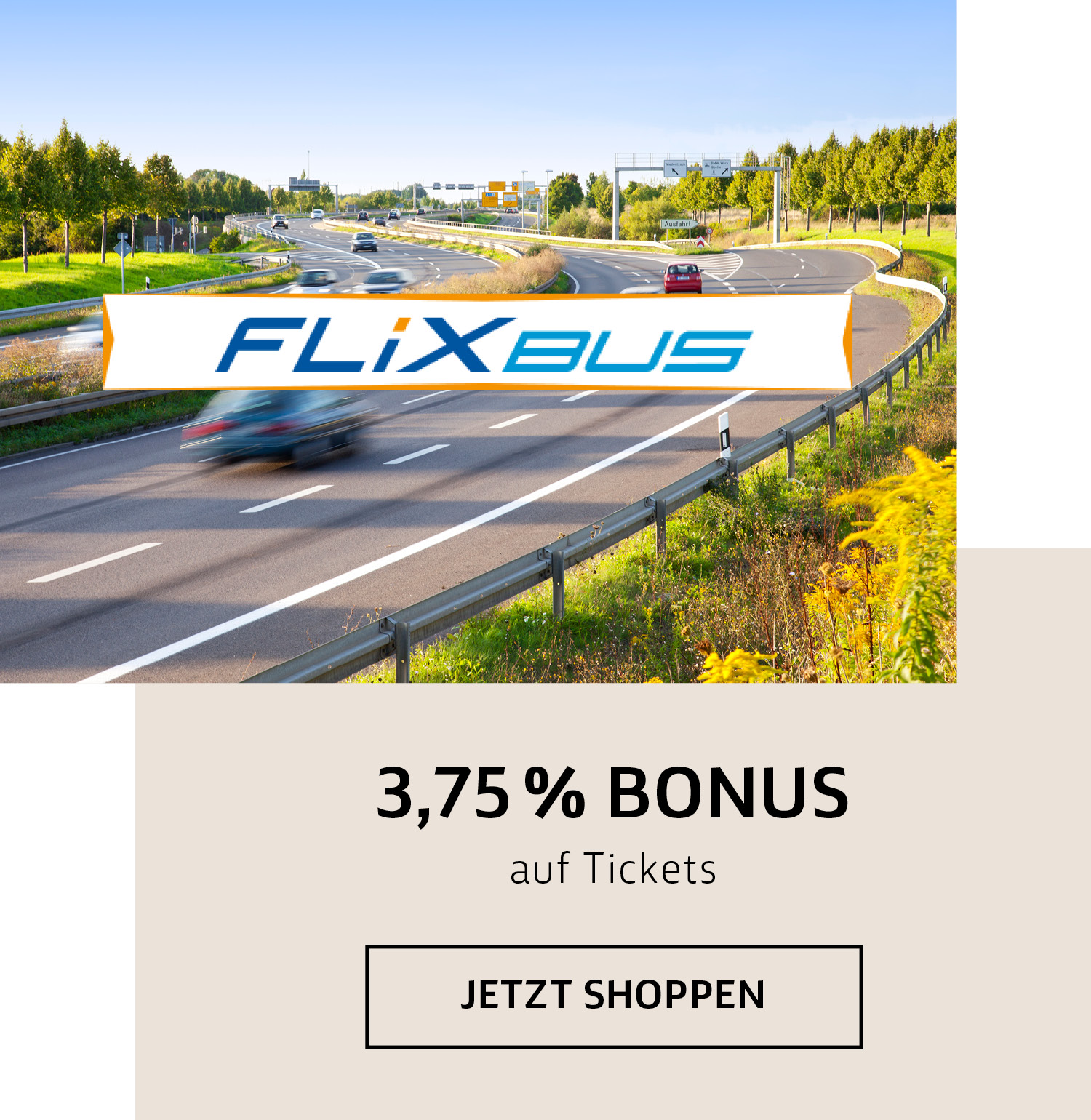 Onlineshopping Reise Flixbus