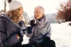 Teetrinken Im Schnee